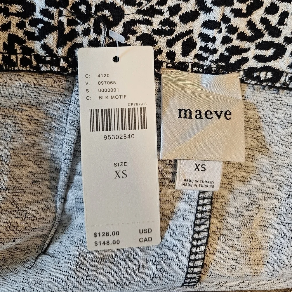 Maeve Anthropologie Knee-Length Pencil Skirt |  Black Pattern Animal Print